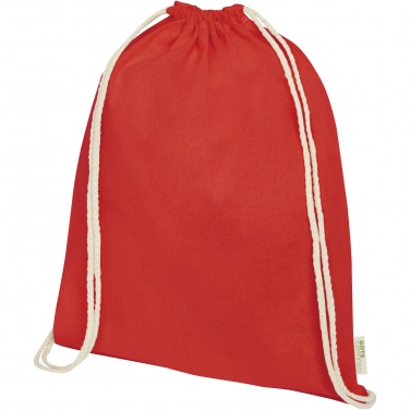 Logotrade promotional product image of: Orissa 100 g/m² organic cotton drawstring bag 5L