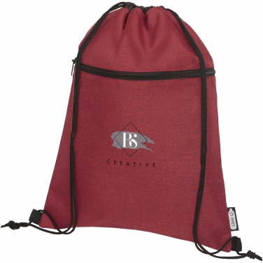 Logo trade corporate gifts image of: Ross RPET drawstring bag 5L