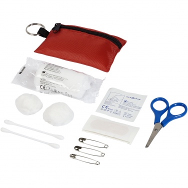 Logo trade promotional products image of: Valdemar 16-piece first aid keyring pouch