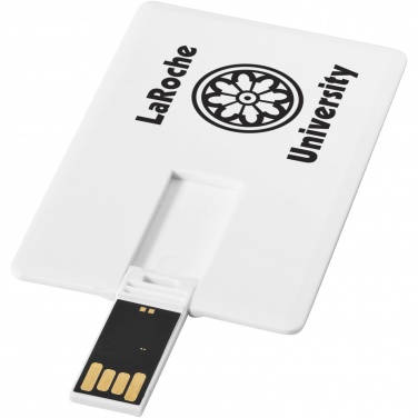 Logo trade business gift photo of: Slim card-shaped 4GB USB flash drive