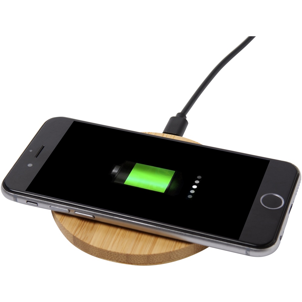 Logo trade promotional giveaway photo of: Essence 5W bamboo wireless charging pad