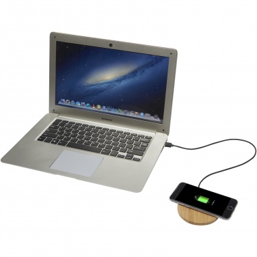 Logo trade corporate gifts picture of: Essence 5W bamboo wireless charging pad