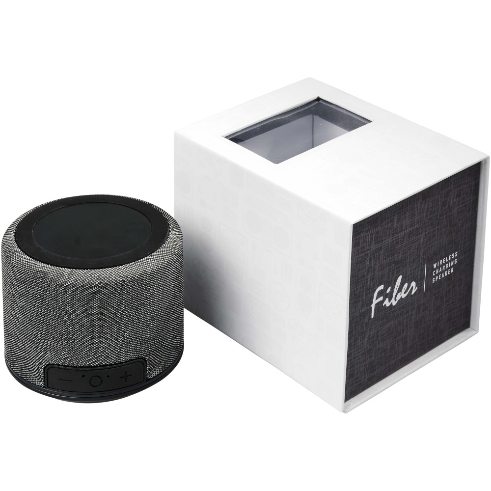 Logotrade corporate gift image of: Fiber 3W wireless charging Bluetooth® speaker