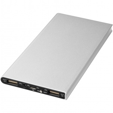 Logo trade corporate gifts image of: Plate 8000 mAh aluminium power bank