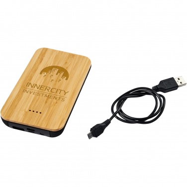 Logotrade promotional gift image of: Future 6000 mAh bamboo/fabric wireless power bank