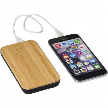 Logotrade advertising products photo of: Future 6000 mAh bamboo/fabric wireless power bank