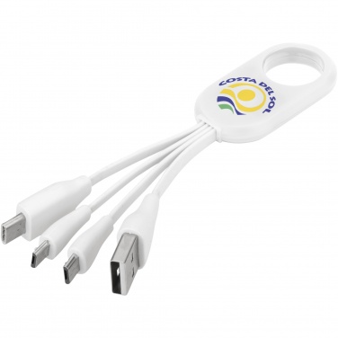 Logo trade advertising products picture of: Troup 4-in-1 charging cable with type-C tip