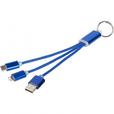 Logotrade promotional giveaways photo of: Metal 3-in-1 charging cable with keychain