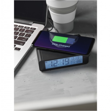 Logotrade corporate gift picture of: Seconds 5W wireless charging clock