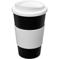 Americano® 350 ml insulated tumbler with grip, Solid black / White