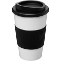 Americano® 350 ml insulated tumbler with grip, White / Solid black