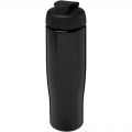 H2O Active® Tempo 700 ml flip lid sport bottle, Solid black