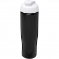 H2O Active® Tempo 700 ml flip lid sport bottle, Solid black / White