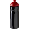 H2O Active® Base 650 ml dome lid sport bottle, Solid black / Red