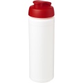 Baseline® Plus grip 750 ml flip lid sport bottle, White / Red