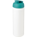 Baseline® Plus grip 750 ml flip lid sport bottle, White / Aqua