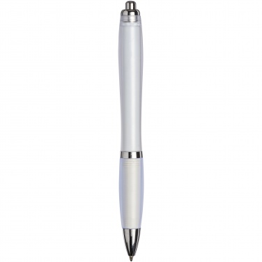 Logo trade promotional merchandise photo of: Curvy ballpoint pen with frosted barrel and grip