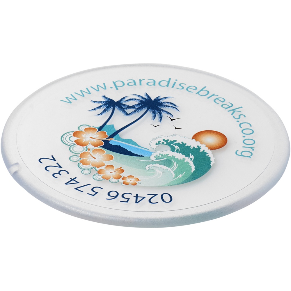 Logo trade promotional merchandise image of: Renzo round plastic coaster