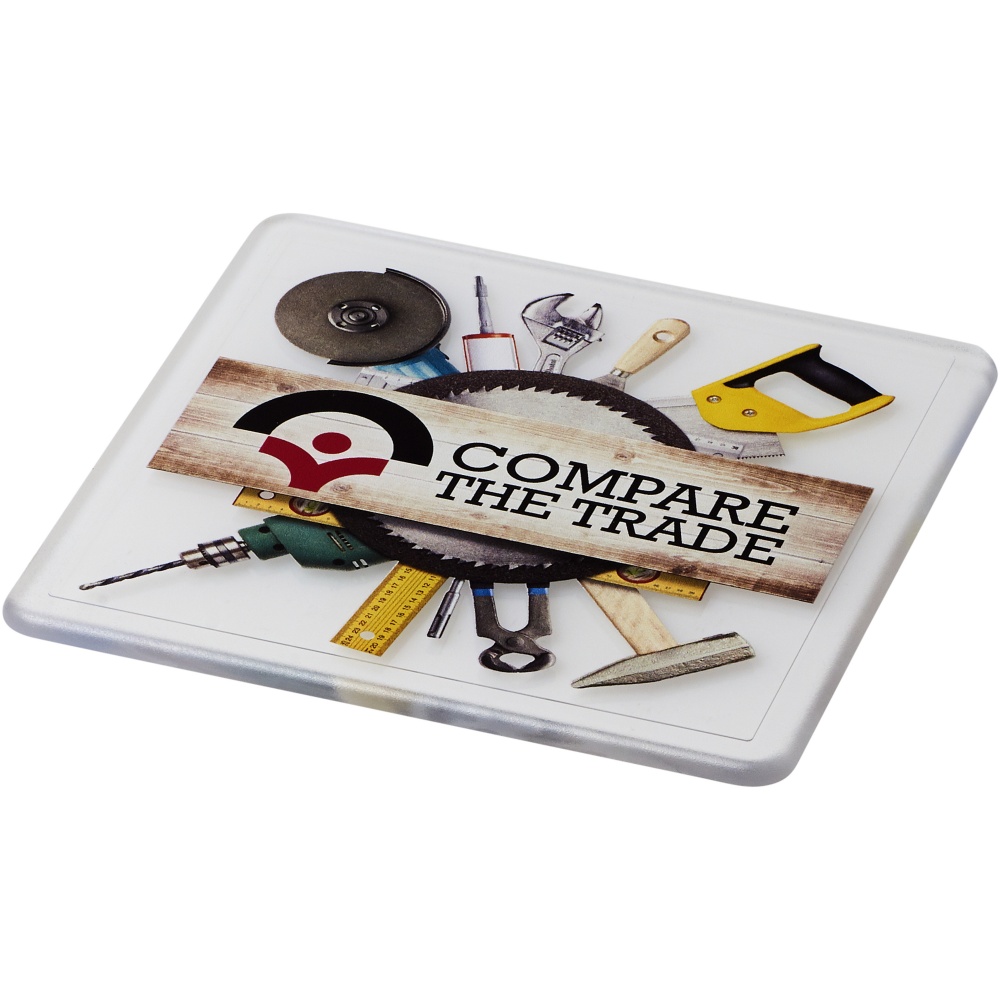 Logo trade promotional items image of: Renzo square plastic coaster