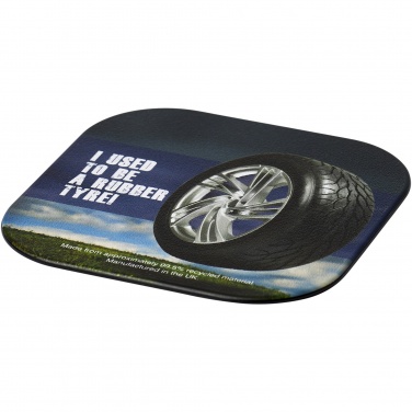 Logotrade promotional gift image of: Brite-Mat® square coaster with tyre material