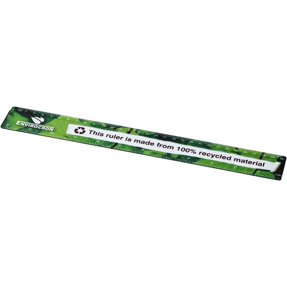 Logotrade advertising product image of: Terran 30 cm ruler from 100% recycled plastic