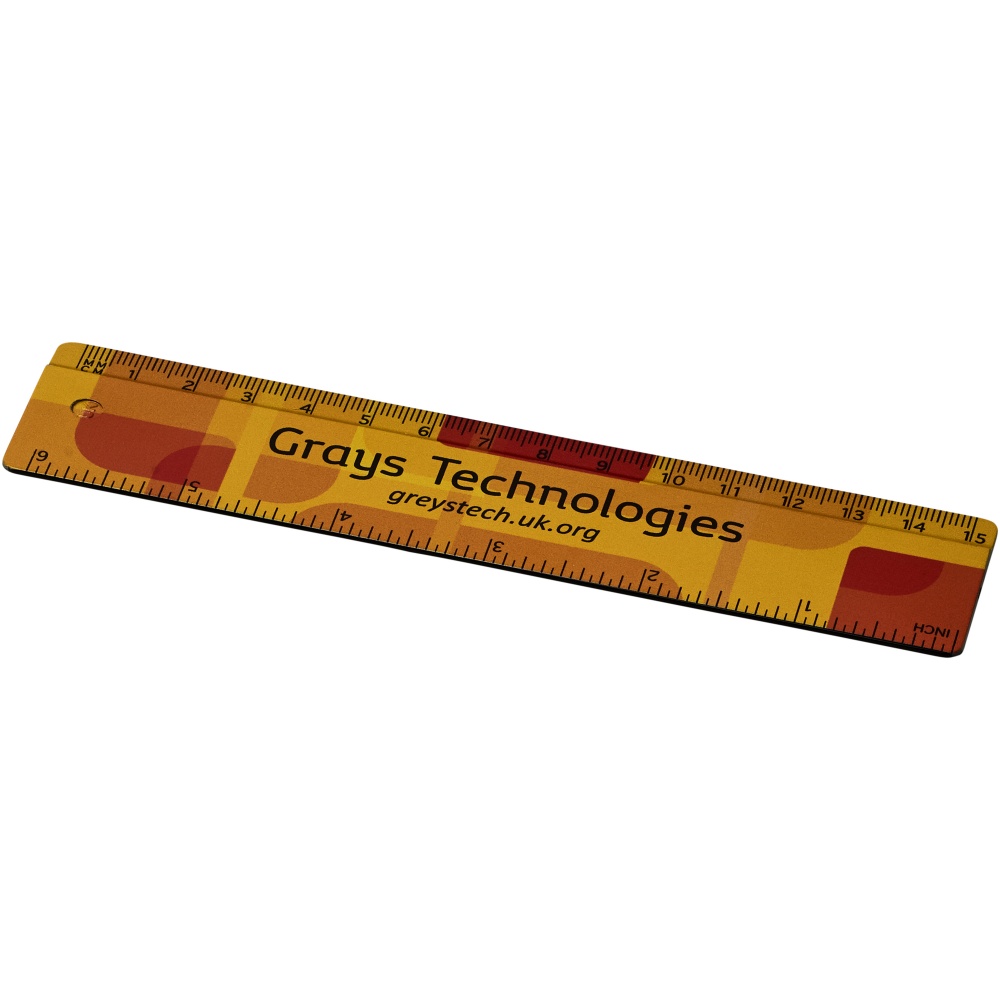 Logo trade promotional products picture of: Terran 15 cm ruler from 100% recycled plastic