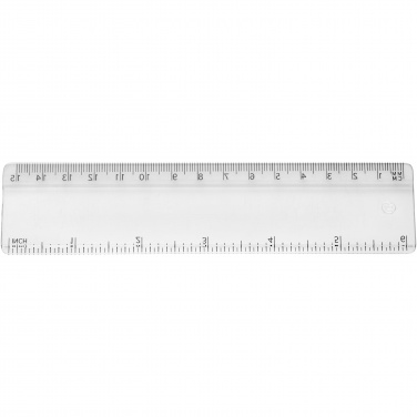 Logo trade promotional product photo of: Renzo 15 cm plastic ruler