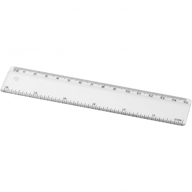 Logo trade promotional giveaways image of: Renzo 15 cm plastic ruler