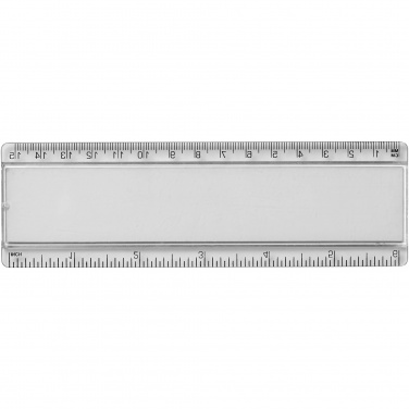 Logo trade promotional gifts image of: Ellison 15 cm plastic insert ruler