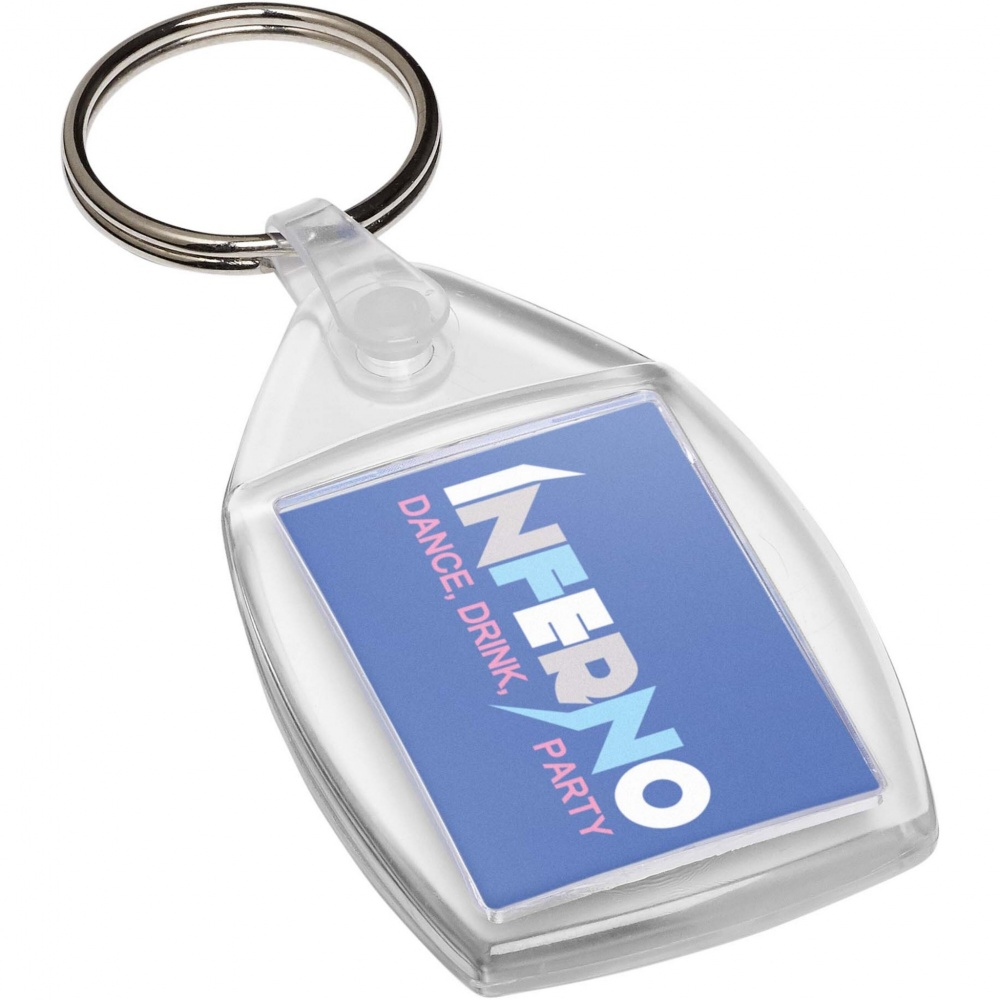 Logo trade advertising product photo of: Lita P6 keychain with plastic clip