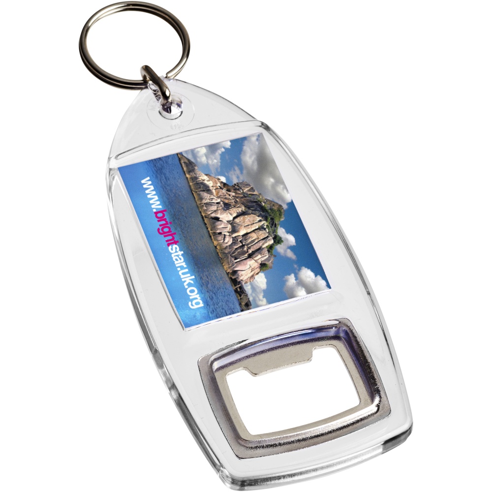 Logo trade promotional giveaways image of: Jibe R1 bottle opener keychain