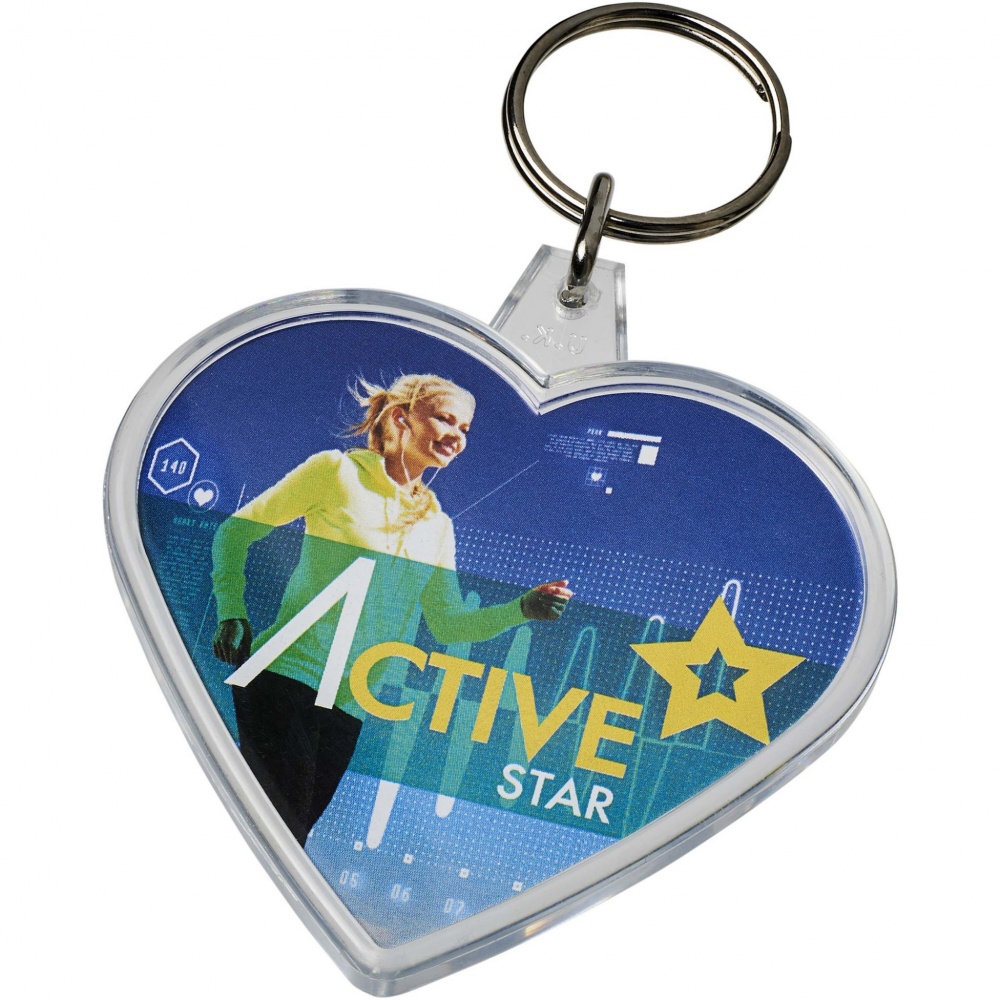 Logo trade corporate gifts picture of: Combo heart-shaped keychain