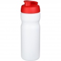 Baseline® Plus 650 ml flip lid sport bottle, White / Red