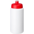 Baseline® Plus grip 500 ml sports lid sport bottle, White / Red