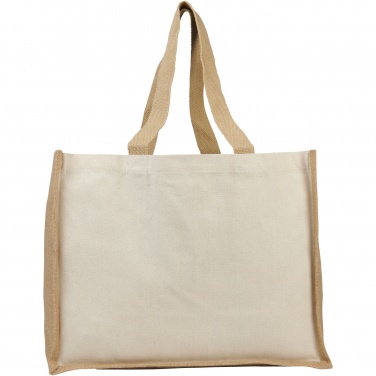 Logo trade advertising products picture of: Varai 320 g/m² canvas and jute shopping tote bag 23L