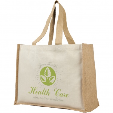 Logo trade promotional product photo of: Varai 320 g/m² canvas and jute shopping tote bag 23L