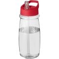 H2O Active® Pulse 600 ml spout lid sport bottle, Transparent / Red