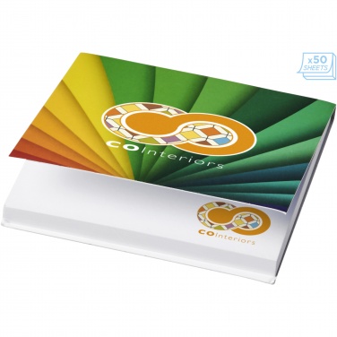 Logo trade advertising products image of: Sticky-Mate® soft cover squared sticky notes 75x75mm