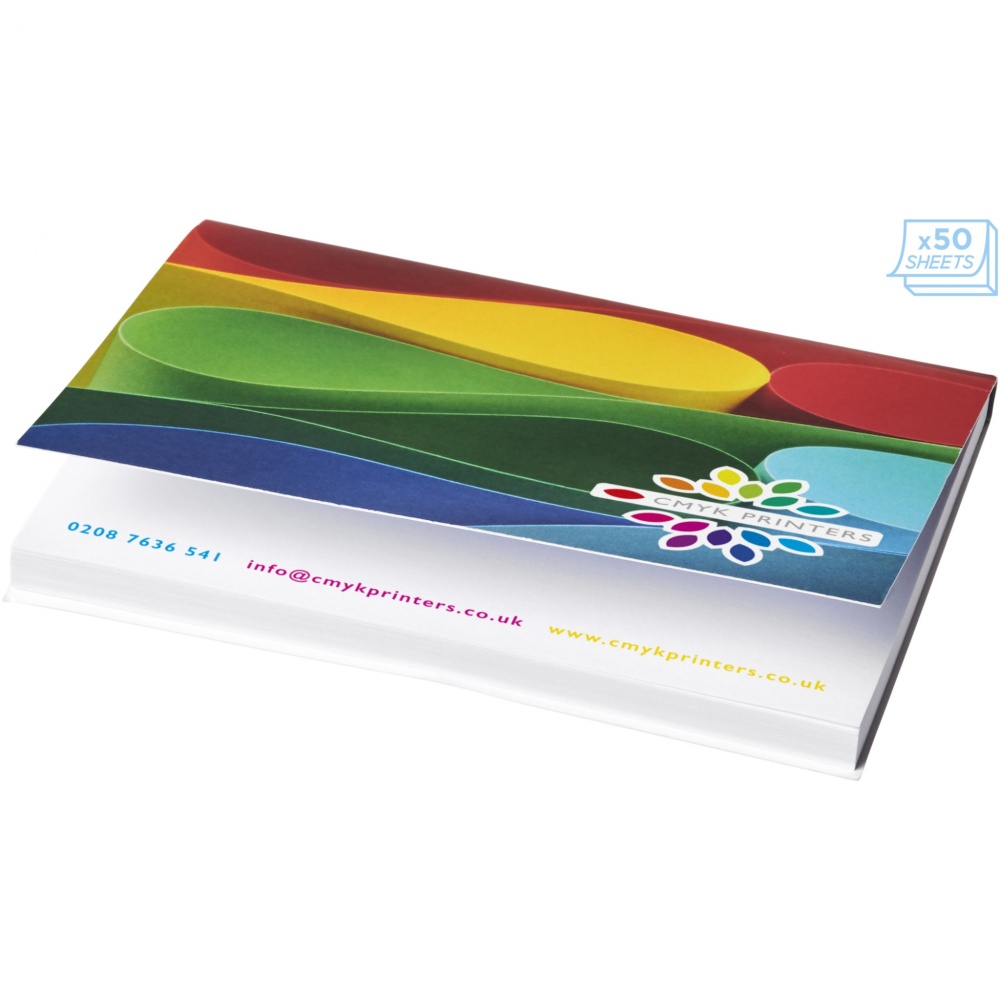 Logotrade promotional product image of: Sticky-Mate® A7 soft cover sticky notes 100x75mm