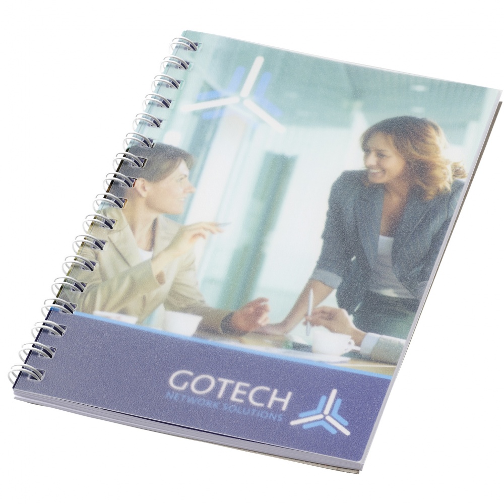 Logo trade promotional products picture of: Desk-Mate® spiral A6 notebook PP cover