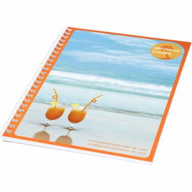 Logo trade promotional giveaways image of: Desk-Mate® A5 notebook synthetic cover