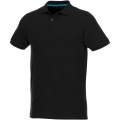 Beryl short sleeve men's organic recycled polo, Solid black