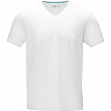 Logo trade promotional giveaways picture of: Kawartha short sleeve men's organic V-neck t-shirt