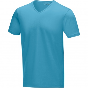 Logo trade promotional items image of: Kawartha short sleeve men's organic V-neck t-shirt