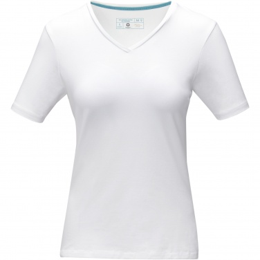 Logo trade promotional products image of: Kawartha short sleeve women's organic V-neck t-shirt