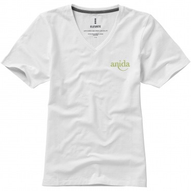 Logotrade promotional gift picture of: Kawartha short sleeve women's organic V-neck t-shirt