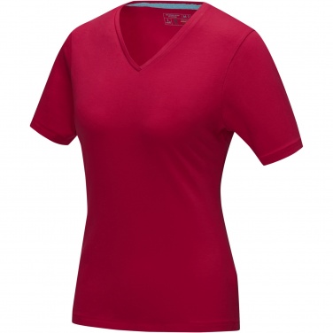 Logo trade business gifts image of: Kawartha short sleeve women's organic V-neck t-shirt