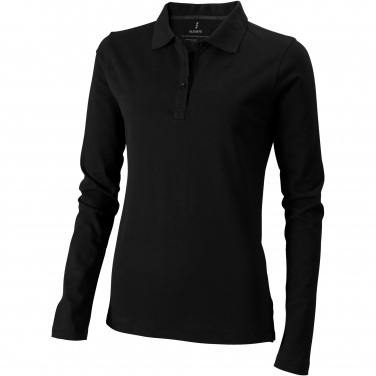 Logo trade corporate gifts image of: Oakville long sleeve women's polo