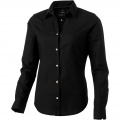 Vaillant long sleeve women's oxford shirt, Solid black