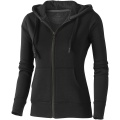 Arora women's full zip hoodie, Solid black